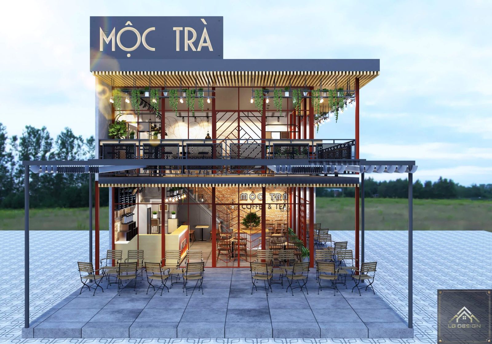 Thiết kế quán cafe - LG DESIGN INTERIOR DECORATION DESIGN COMPANY LIMITED