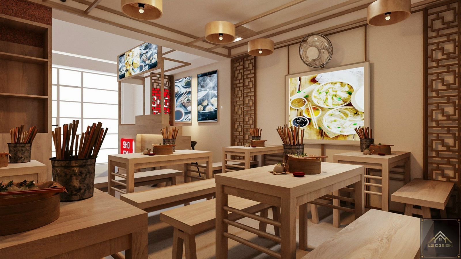 Thiết Kế Nhà Hàng Mì Cay Nhật Bản