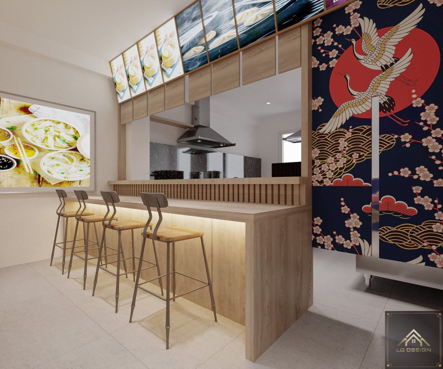 Thiết Kế Nhà Hàng Mì Cay Nhật Bản