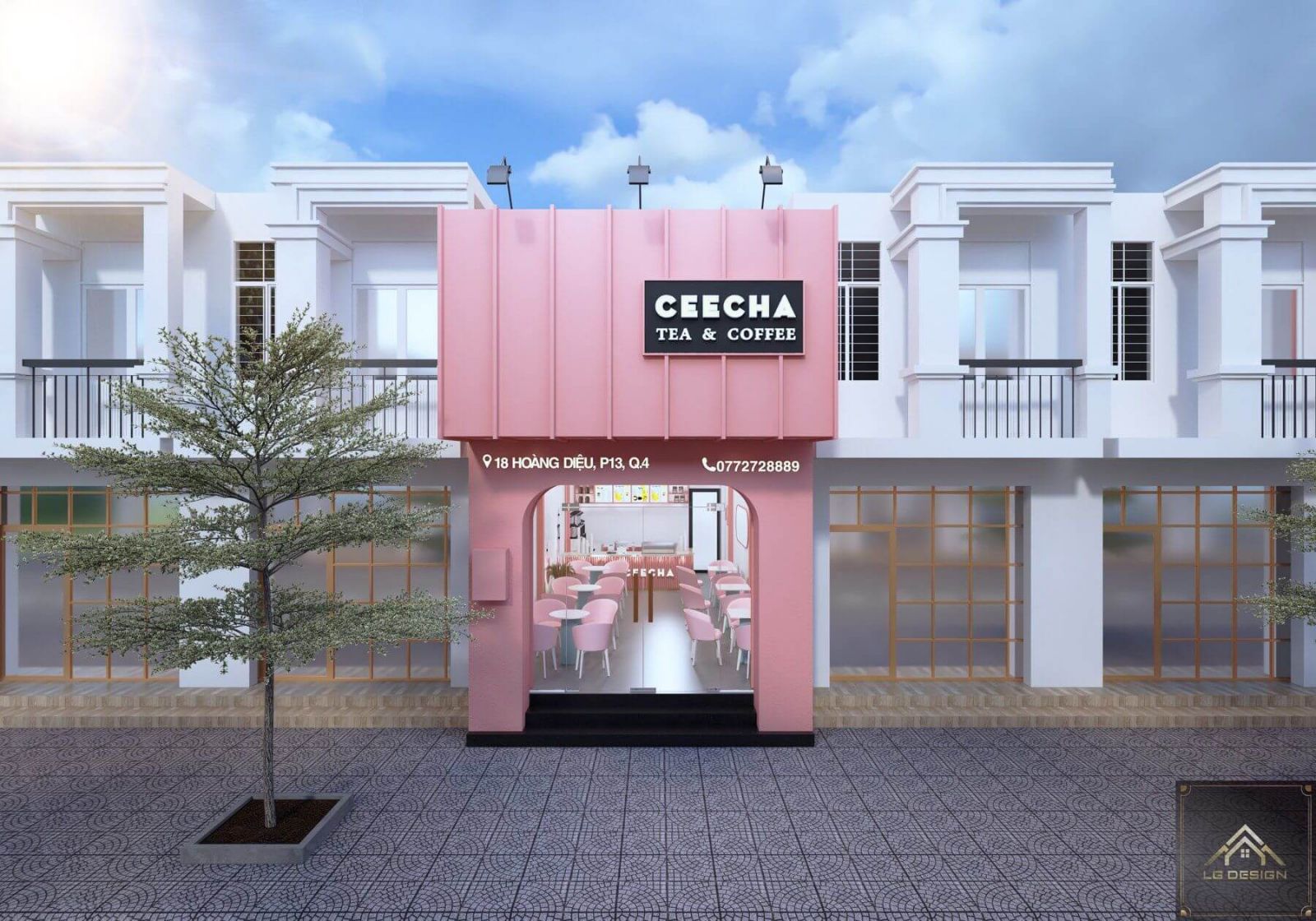 Thiết Kế Quán Trà Sữa CEECHA TEA